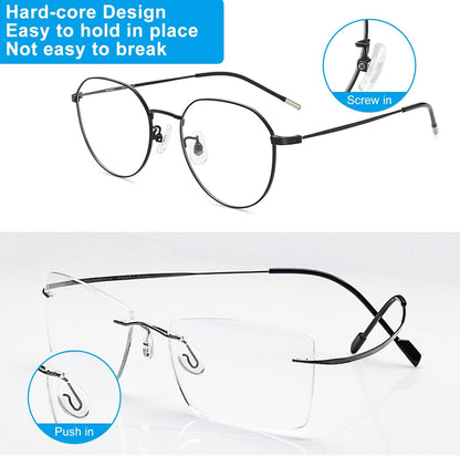 Eyeglass Nose Pads, Soft PVC Nose Pads, 15 Style 150 Pairs Eyeglass Repair Kit for Glasses, Eyeglasses, Sunglasses