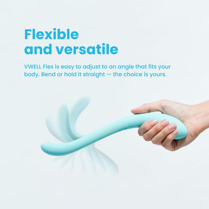 VWELL Flex Pelvic Floor Muscle Trigger Point Relaxer with Dual Active & Flexible Shaft Tool Knot Scar Tissue Tender Point Myofascial Release Tightness Spasm Pain Relief for