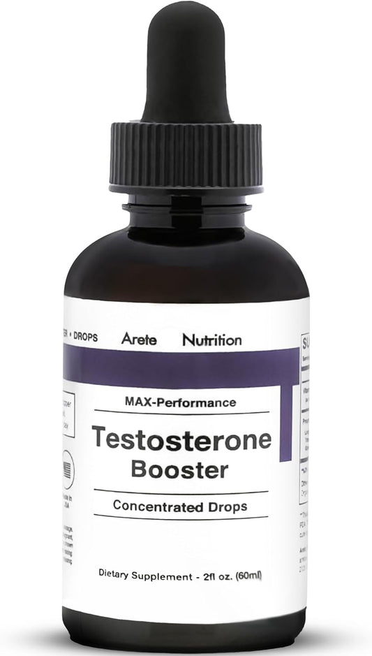 Testosterone Booster - Supplement Men and Women with Tribulus Terrestris and Tongkat Ali for Enhancing, Muscle Recovery & Energy - 2oz Liquid Bottle