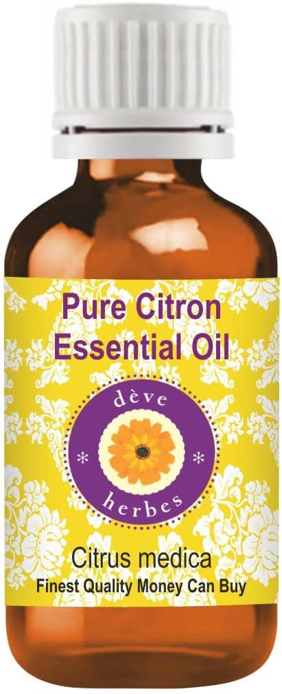 dève herbes Pure Citron Essential Oil (Citrus Medica) Steam Distilled 15ml (0.50 oz)