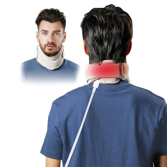 PERFAMP Graphene Heated Neck Brace for Neck Pain and Support,Foam Cervical Collar for Neck Pain and Spine Pressure