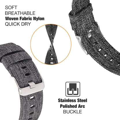 Abanen Women and Men Band for Fitbit Charge 6 / Charge 5, Soft Woven Canvas Nylon Quick Dry Wrist Strap for Fitbit Charge 5
