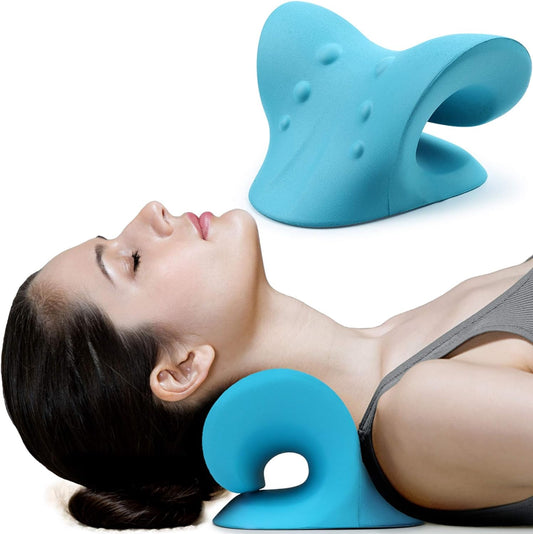 Christmas Savings | Neck and Shoulder Relaxer, Chiropractic Cervical Support Traction Device for Pain Relief | Stretch Horizontally | Stretch Curve | Stretch Up