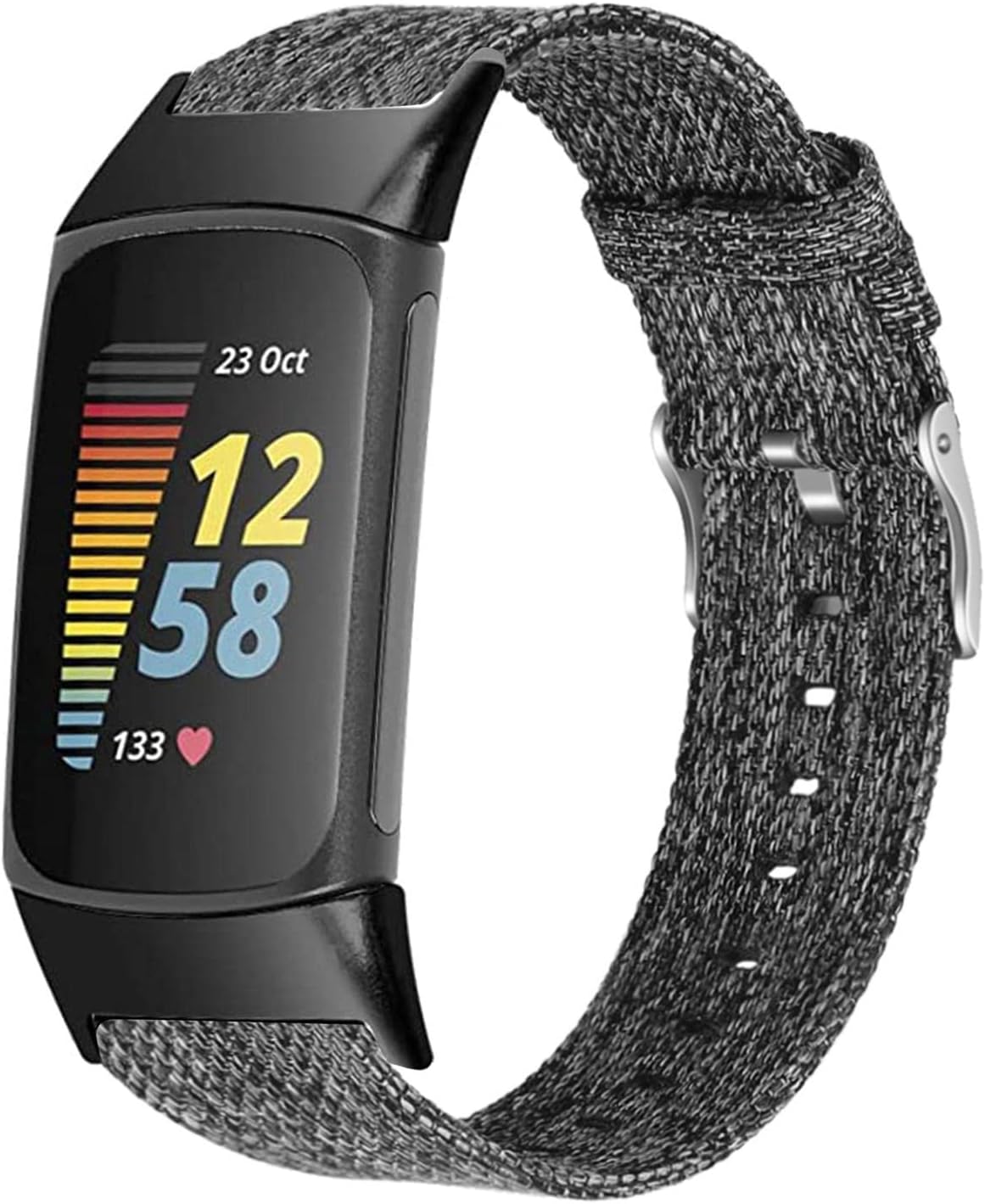 Abanen Women and Men Band for Fitbit Charge 6 / Charge 5, Soft Woven Canvas Nylon Quick Dry Wrist Strap for Fitbit Charge 5