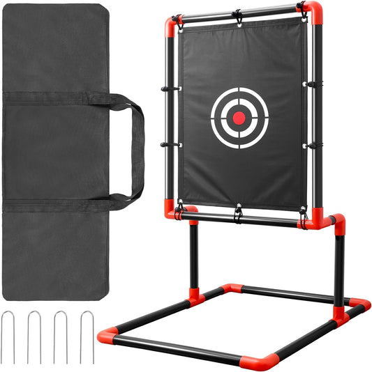 Strike Zone Target for Blitz Ball - Portable Strike Zone for Plastic Balls, 48" H X 20.2" W Adjustable Height with Stable Ground Hook, Softball Pitching Training Aids Equipment
