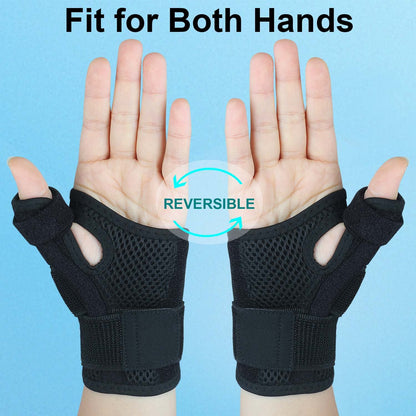 Thumb Brace for Right or Left Hand, Thumb Stabilizer for Carpal Tunnel, Tendonitis, Arthritis, Sprains, De Quervain's Tenosynovitis, Wrist Brace with Thumb Spica Splint (Copper Infused)