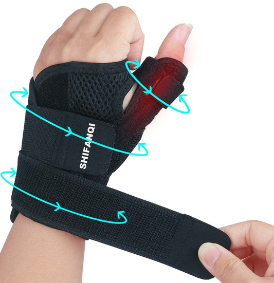 Thumb Brace for Right or Left Hand, Thumb Stabilizer for Carpal Tunnel, Tendonitis, Arthritis, Sprains, De Quervain's Tenosynovitis, Wrist Brace with Thumb Spica Splint (Copper Infused)