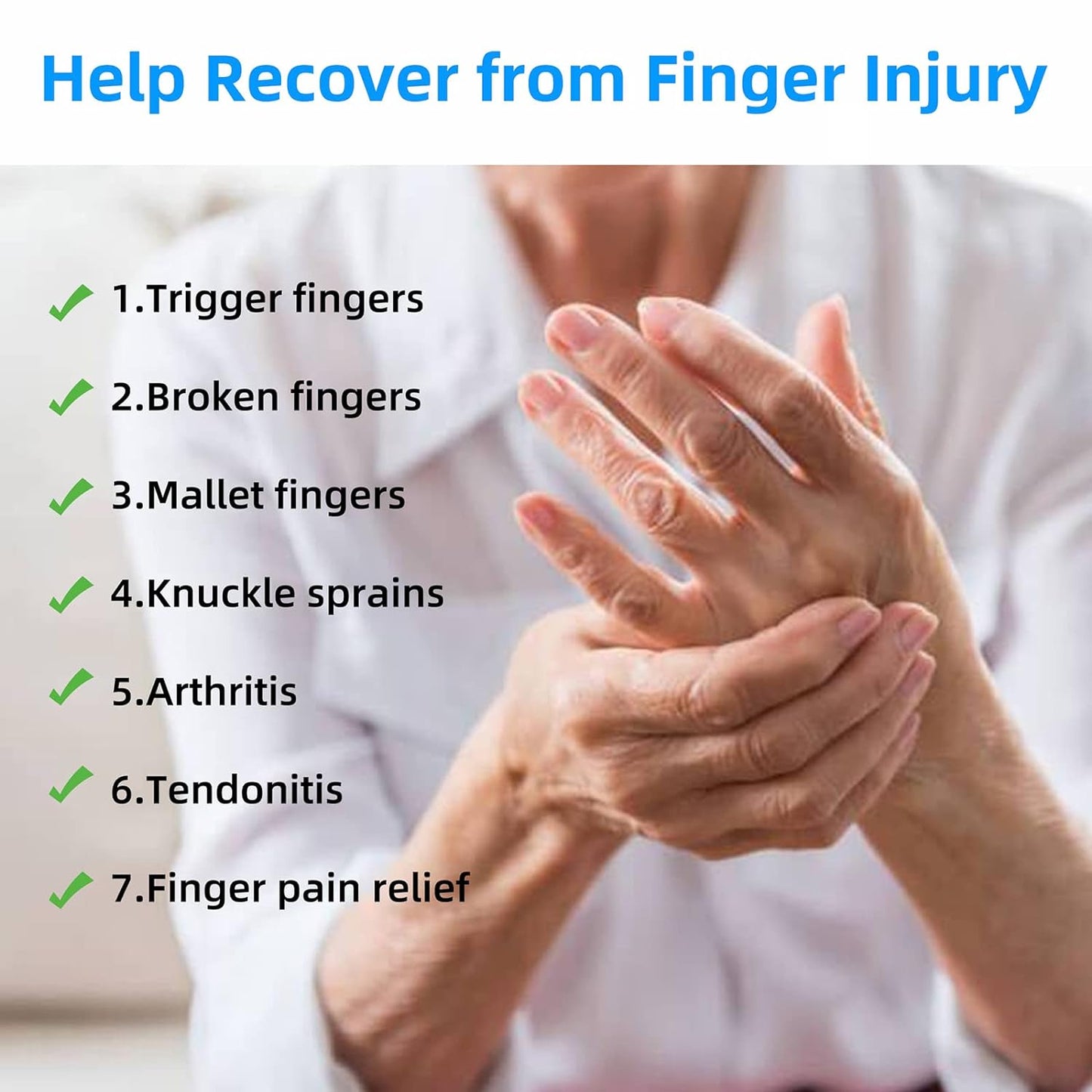 2 Finger Splint Trigger Finger Splint, Adjustable Length Finger Brace for Two Finger Support, Knuckle Straightening Immobilizer for Broken Finger, Arthritis, Mallet Finger, Sprains, Tendonitis
