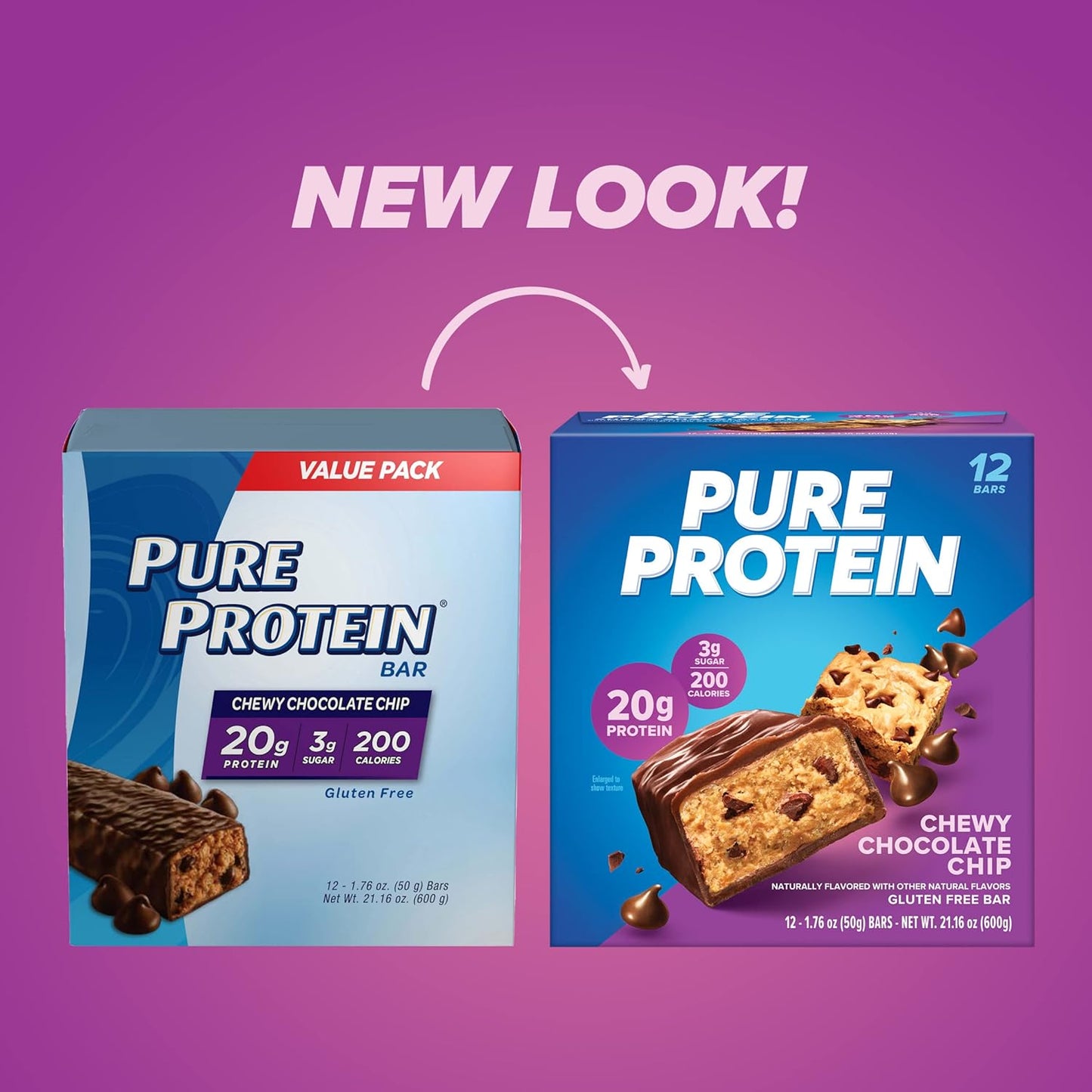 Pure Protein Bars, High Protein, Nutritious Snacks to Support Energy & Bars, High Protein, Nutritious Snacks to Support Energy, Low Sugar