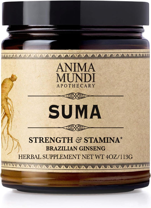 Anima Mundi Suma Brazilian Ginseng Root Powder - Superfood Energy Support Powder - Energizing Herbal Supplement Powder - Add to Smoothies, Tea, Coffee & More (4oz / 113g)
